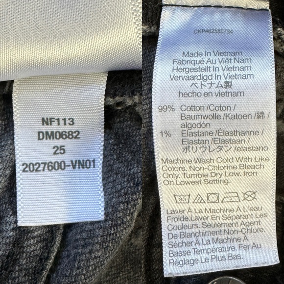 Madewell Perfect Vintage Straight Jeans Womens 25 High Rise Raw Hem Lunar Wash - Picture 9 of 13